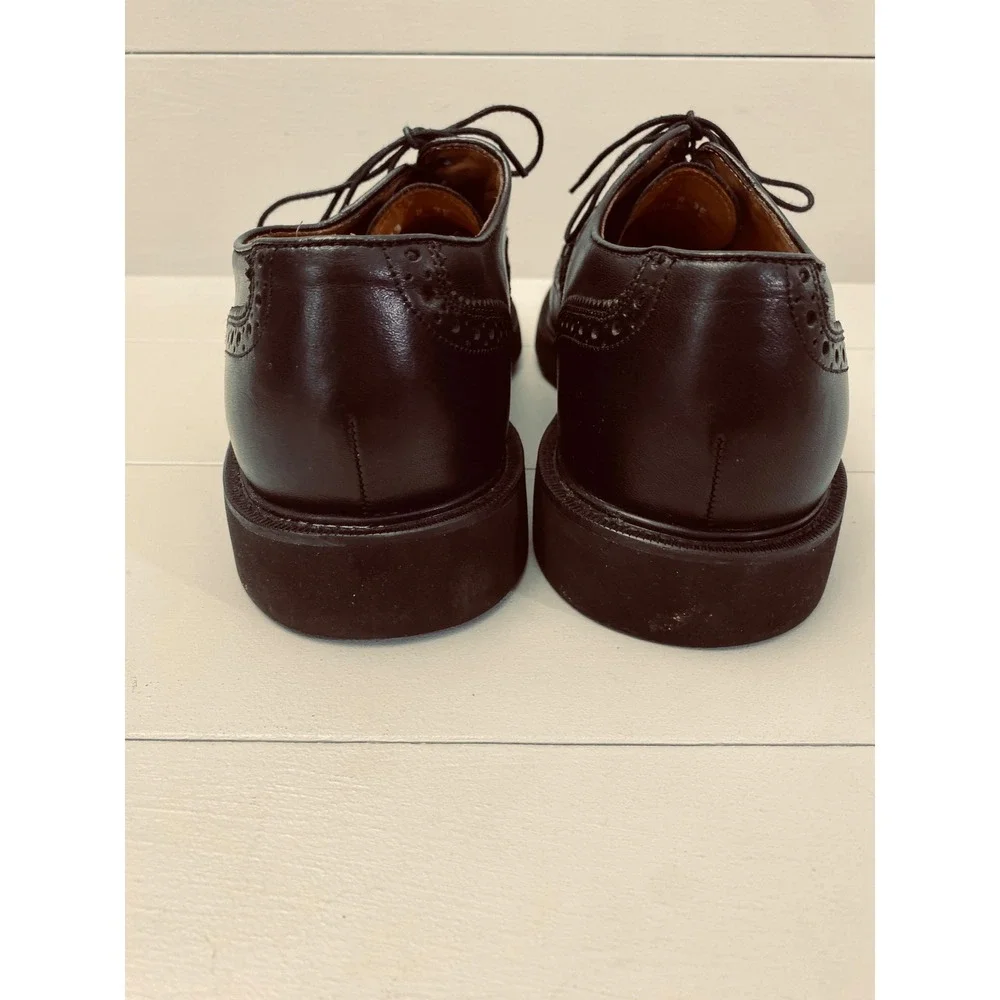 Florsheim Comfortech Wingtip Oxfords Shoes Mens 8 3E‎ Black Leather Vibram 20393